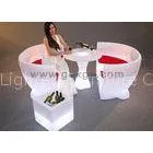 Stylish Illuminated Led Cube Chairs Modern 16 Colors Changing