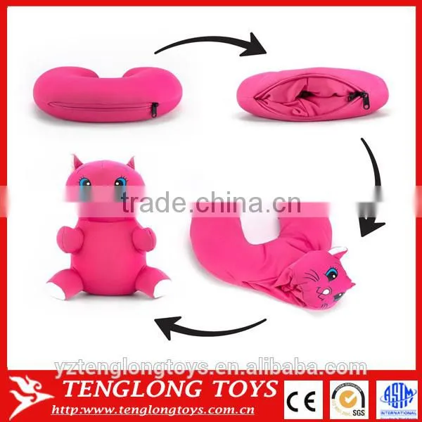 2 in 1 Convertible Micro Beads Animal Travel Neck Pillow