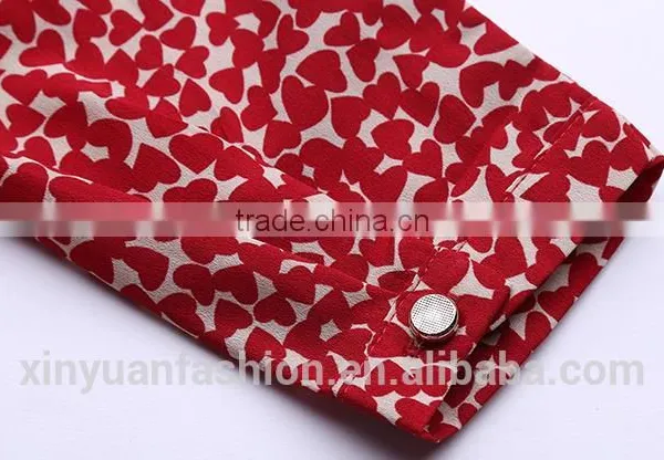 2017 New Style Office Blouses for Women Printed Long Sleeve Blouse photo-5