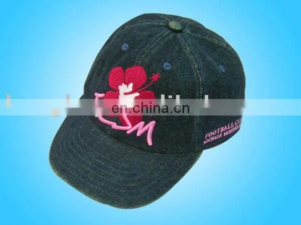 Washed Denim 3D Embroidery Caps