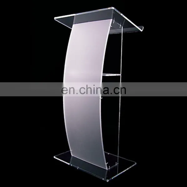 Customized Acrylic Podium Pulpit Lectern, Acrylic Desktop Lectern
