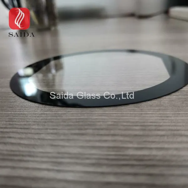 High Quality Round 0.55mm Tempered Glass With Silk Screen Printed for TFT LCD Display Panel photo-3