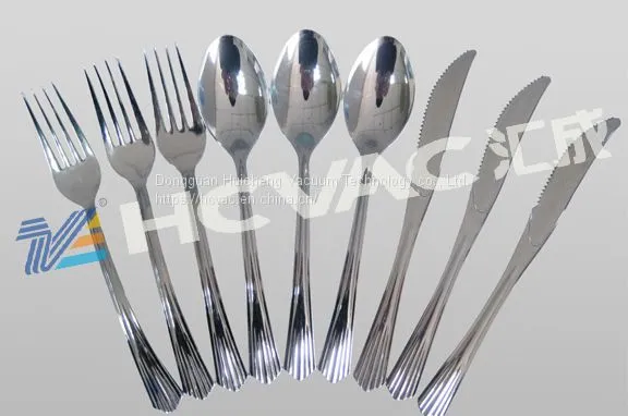 Plastic Tableware Vacuum Metalizing Machine, Plastic Fork/spoon Silver Vacuum Coating/metallizing Machine (HCVAC) photo-4