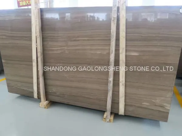 Brown Wooden Marble, Coffee Wooden Marble, Brown Wenge Marble, Coffee Wood Marble Slab,Grey Serpegiante Marble photo-4