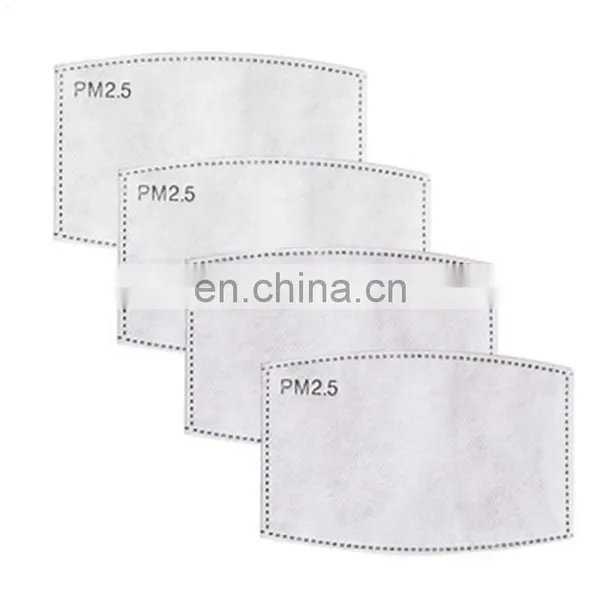 Filter for Face Cover Non Woven Meltblow PM2.5 Activated Carbon Anti Dust Cotton High Quality Replaceable 5 Layer NO Service
