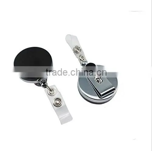 Yueton Pack of 2 Retractable Name Badges Holder ID Card Key Cards Holder Reel photo-2
