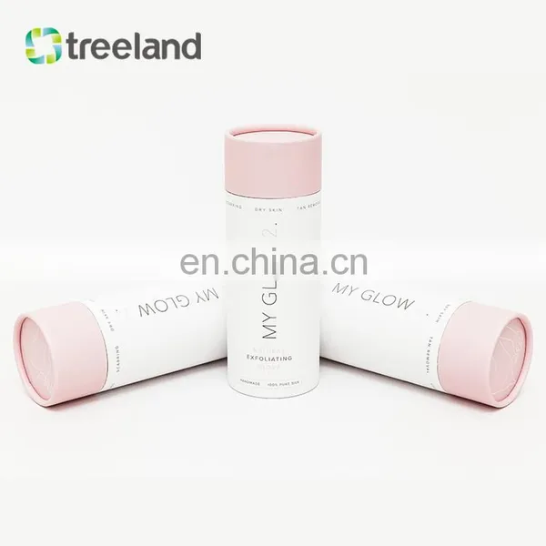 Round Pink Paper Tube Clothing Packaging Customized Telescoping Paper Tube With Rolled Edge Bio-friendly Cylinder Canister photo-5