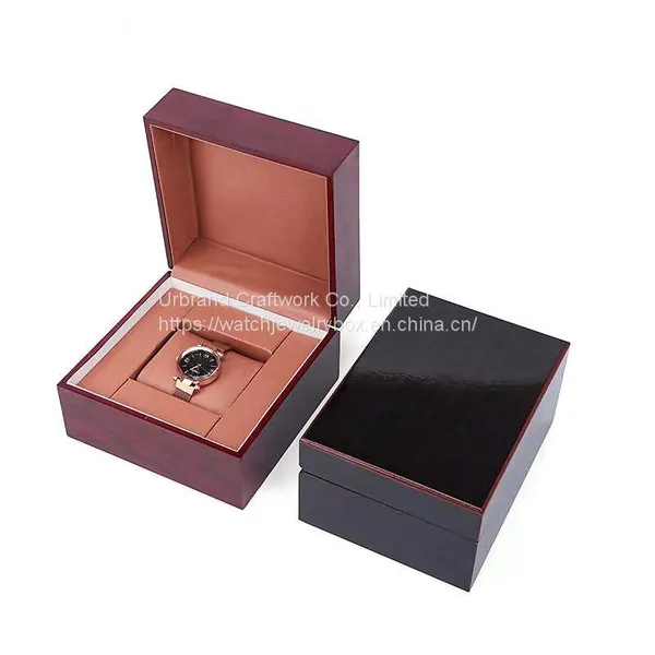 High-grade Wooden Watch Case Mechanical Watch Packing Case Piano Paint Baking Watch Box photo-3