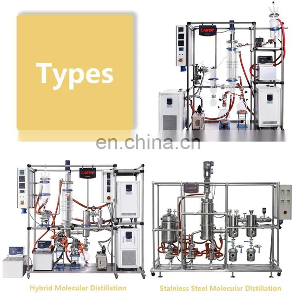 Lab Glass Shortpath Wiped Film Molecular Distillation Machine photo-3