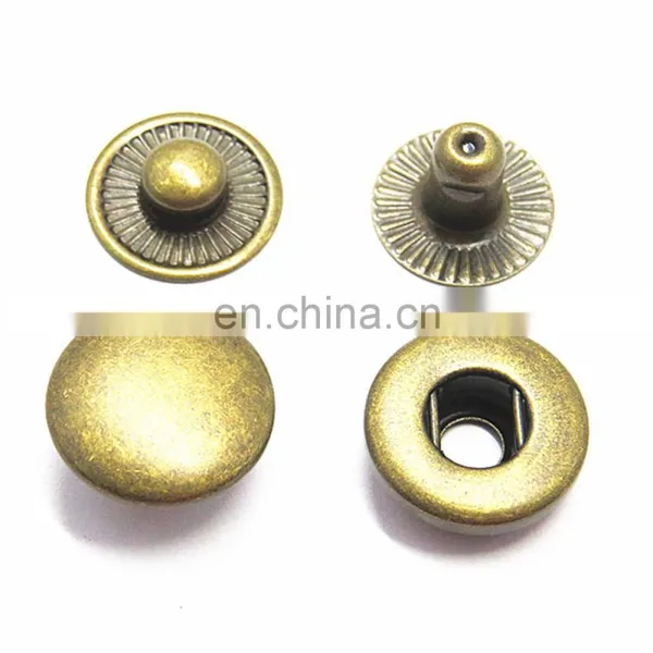 Custom 15mm Brass Spring Snap Clip Button for Leather, Jeans photo-2
