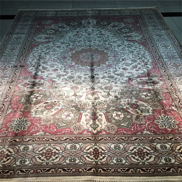 Pink Color Carpet Handmade Silk Persian Carpets for Home 6x9ft photo-5
