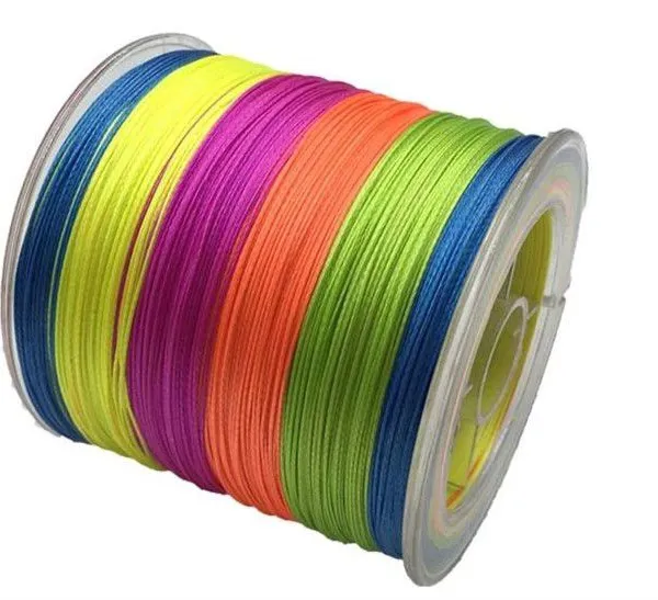 4 Strands 18-88LB PE Braided Fishing Wire Multifilament Super Strong Fishing Line
