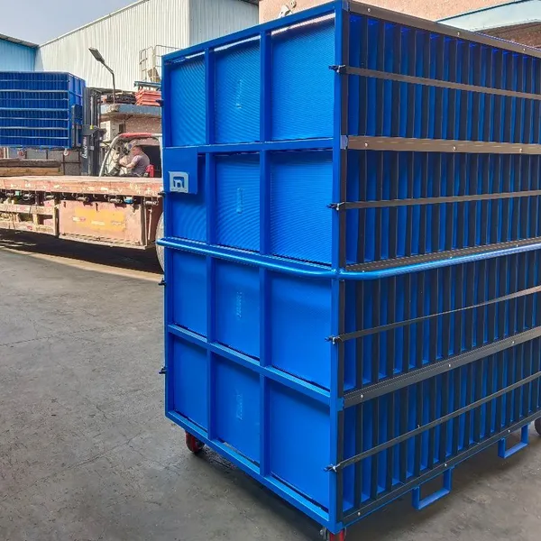 Industrial Metal Turnover Trolley With Adjustable Height photo-5