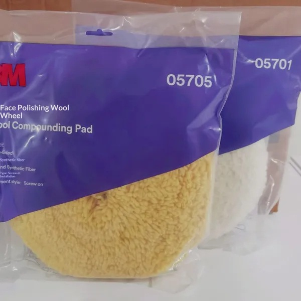 Genuine 3M Double-sided Wool Polishing Disc 5705 5701 Round for Car Polishing Wheel New High-quality 9inch photo-2