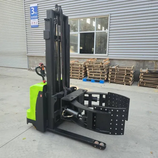800kg 1000kg 1500kg Paper Roll Clamp Stacker Roll Lift Forklift With 360-degree Rotation 2m 3m Electric Stacker photo-2