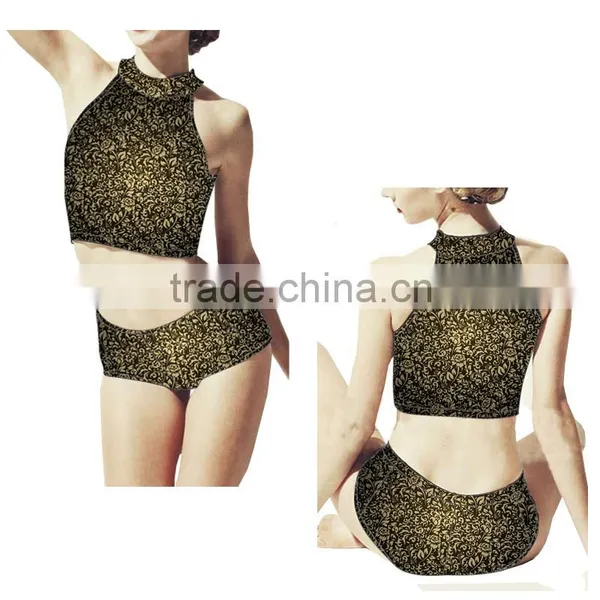 (ODM/OEM Factory)New Arrival Bathing Suit Swimsuit Bikini Swiming Wear, Newest Blue Wrap-around Swimwear Women photo-5