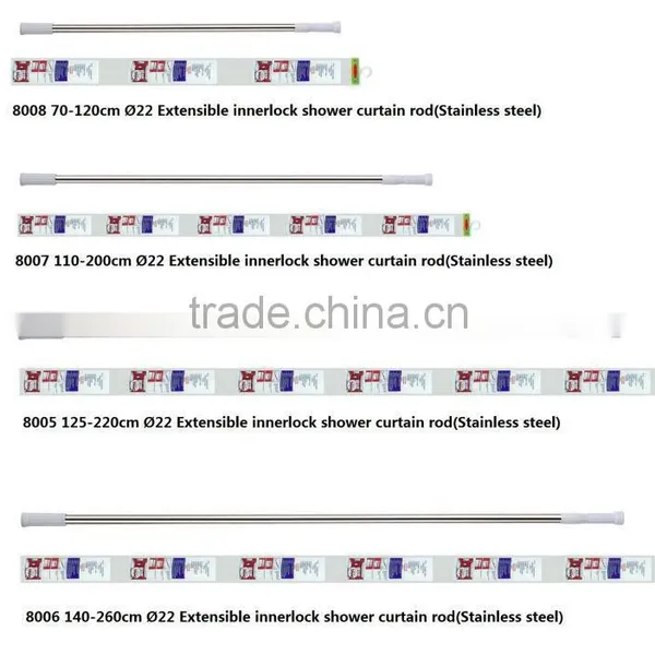 Shower Curtain Pole Stainless Steel Shower Rod SS304 Shower Curtain (8009) photo-2