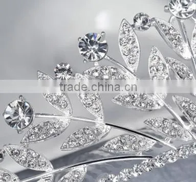 Leaf Crystal Rhinestone Wedding Hair Comb Wholesale Bridal Hair Accessories photo-3