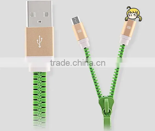 2 in 1 Zipper Usb Cable for Mobile Phone Fast Charging & Sync Data Cable photo-2