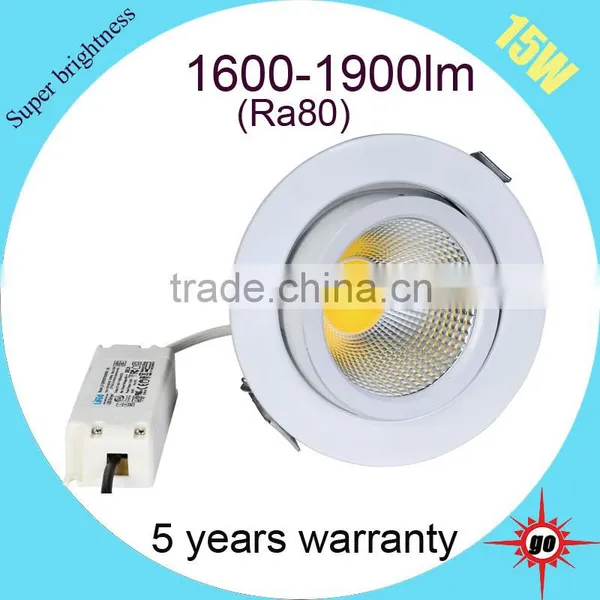 Ajustable Led Downlight 15w Dimmable Cob Led Gimbal Downlight photo-2