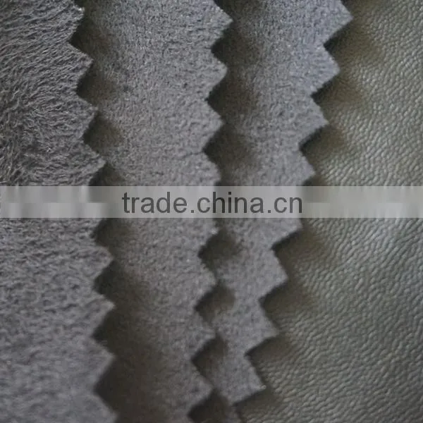 Soft Hand-feeling Elastic PU ,PU Suede Leather ,suede PU Leather for Manufacturing Garments