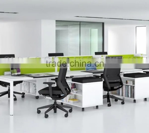 Modern 6 Person Office Workstation Partition With Metal Leg ( SZ-WS049-1) photo-4