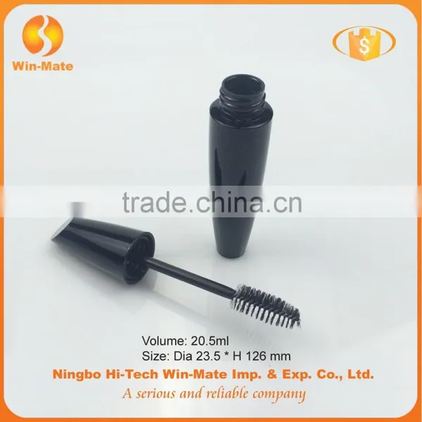 FREE SAMPLE Black Special Design Flat 126*23.5mm Cosmetic Plastic Mascara Tube photo-4