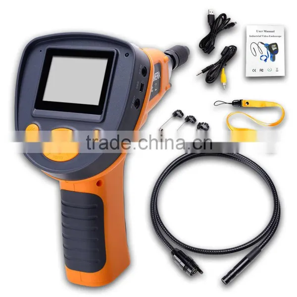 DVR 9.8mm Endoscope Borescope Zoom Recordable Rotation 1m Cable Video 2.4" Inspection Camera photo-6