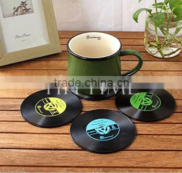 Convenient Silicone Rubber Coaster Pad Cup Vinyl Coffe Drinking Mat Mug Glass Plate photo-2