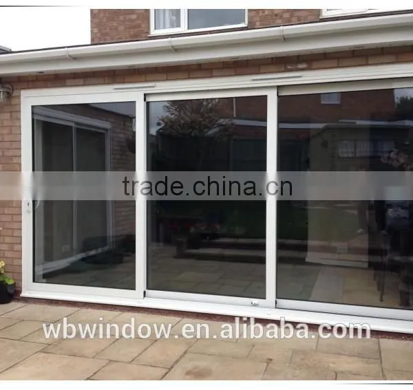 Big Size 3 Panel Pvc Sliding Triple Glass Doors photo-3
