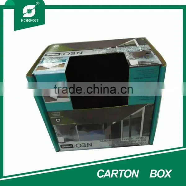 BEAUTIFUL COSMETICS PACKAGING GREEN CARTON BOX WITH WINDOW photo-3