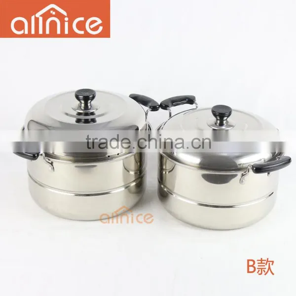 Allnice- New Large Stainless Steel One/double Layer Cooking Steamer Pot for Sale photo-4