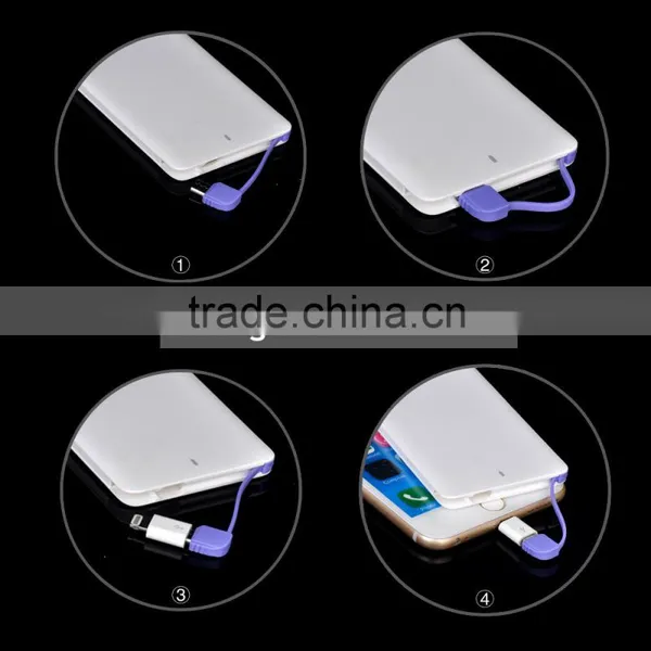 (High Performance) Credit Card Sized Power Bank Wallet Power Bank 2500mah Portable Power Bank photo-2