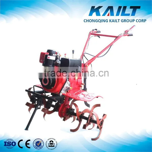 Diesel Powered Cultivator With Dry Field Blades and Two Wheels for Sale