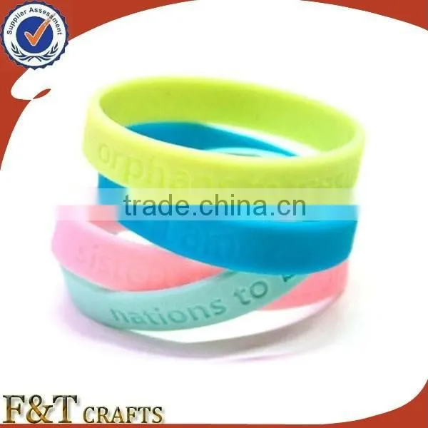 Sport Cancer Custom Engraving Personalized Rubber Silicon Bracelet With Printing Logo photo-2