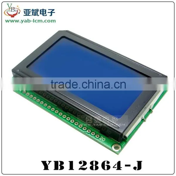 12864 Lcd Module Lcd Panel 128X64 With Backlight Blue Yellow-green Gray photo-2