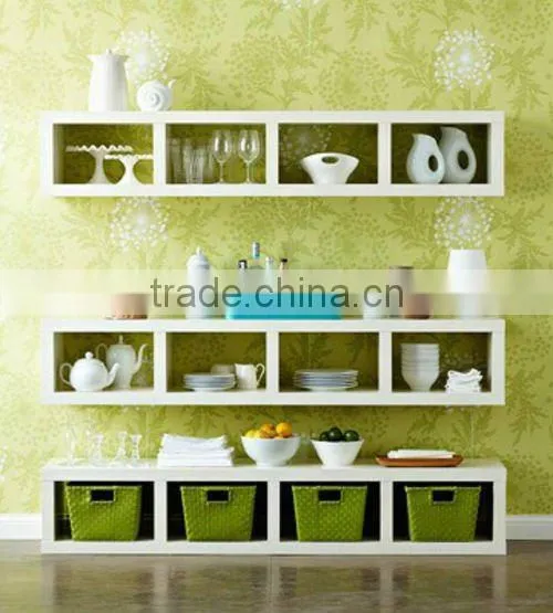 top quality classic white acrylic solid surface stone dining room shelves