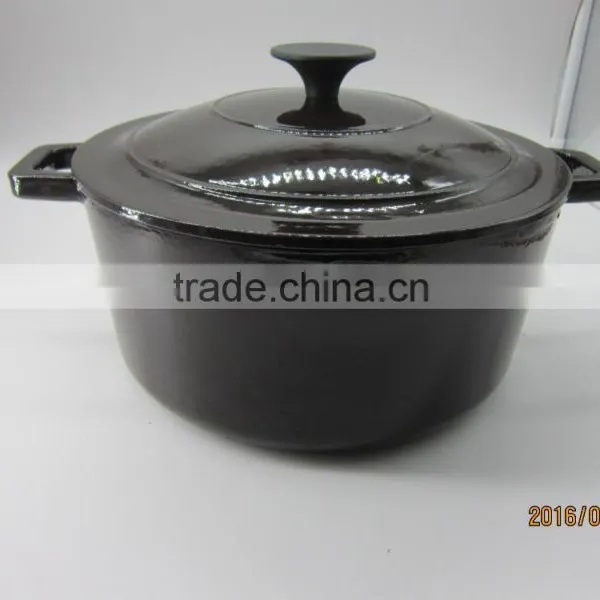 Black Enamel Cast Iron Casserole, Cast Iron Roaster, Porcelain Enameled Cookwares, Cast Iron Enamel Coat Pots, Cast Iron Woks,