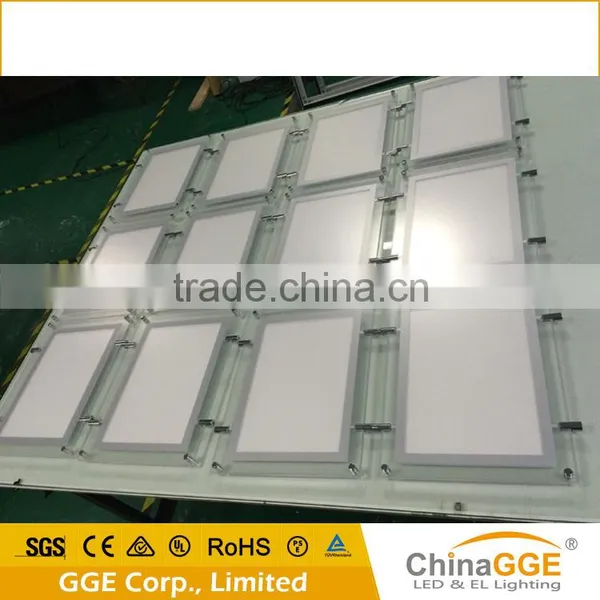 Wall Hanging Indoor Advertising Display Real Estate Window Display Light Pockets With Laser Engraved Dots LGP photo-6