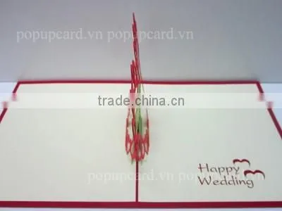 New Wedding (heat Gate) Greeting Pop up Card photo-2
