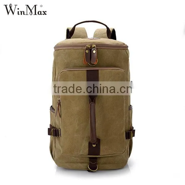 Large Capacity Daily Backpack for Men Travel Hiking Canvas Backpack Bag photo-2