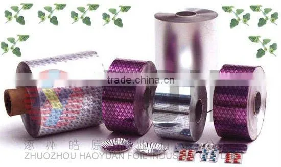 Aluminium Foil Coated With Pvc/pvdc for Medicine Packing