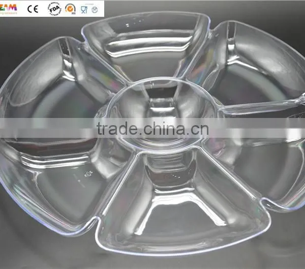 16.5" Plastic Compartment Tray Plastic Catering Tray