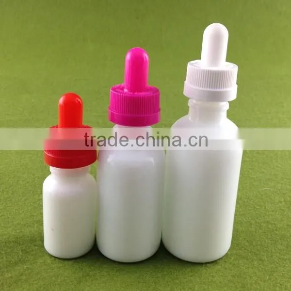 White Glass Bottle Childproof Cap/ White Glass Pipette Dropper Bottles /white Glass Euro Dropper Bottles