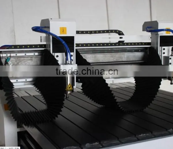 2 Heads Advertising CNC Router Machine With 2 Rotary Axis 1212 Model photo-4