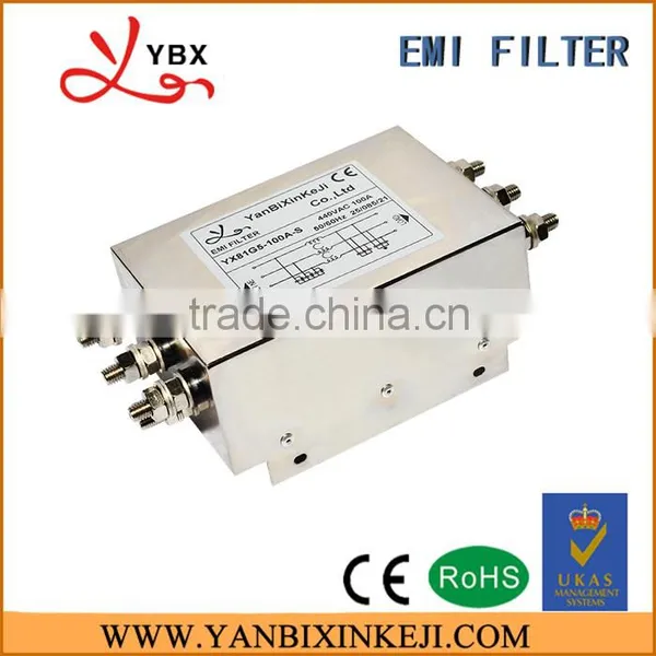 AC Three Phase Three Line Low Pass Power Line Noise Filter
