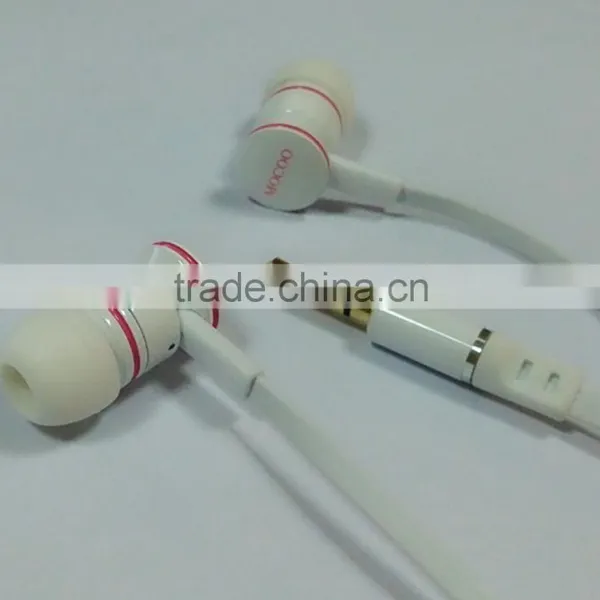 Wired Free Sample Earbuds White Stereo Earphones Headphone With Mic for Mp3 Player photo-2