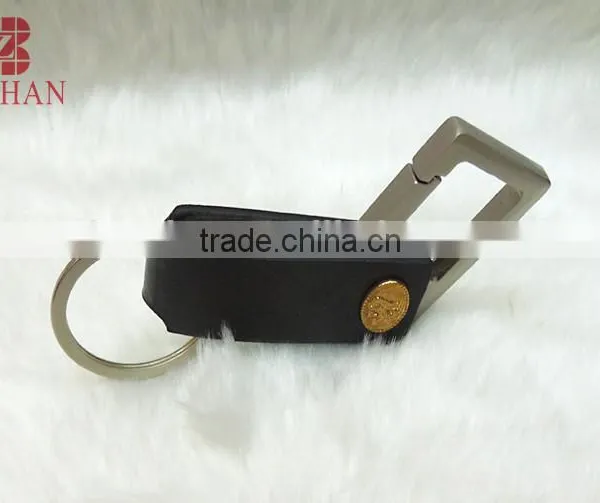 Leather Carabiner Keychain/Fashion Gentleman Jewelry Leather Keychain photo-3