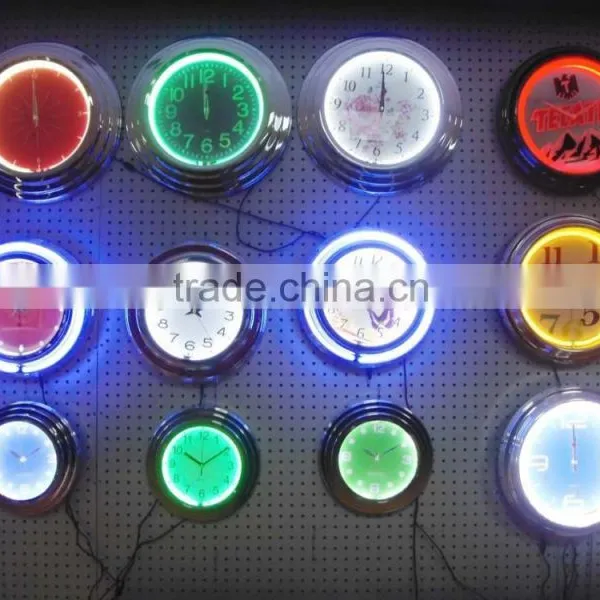 12 Inch Chrome Neon Clock 2015 photo-3