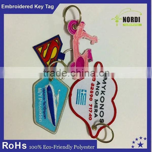 Promotional Embroidery Keychain/felt Keyring/ Fabric Key Tag/High Quality In Cheap Price photo-5